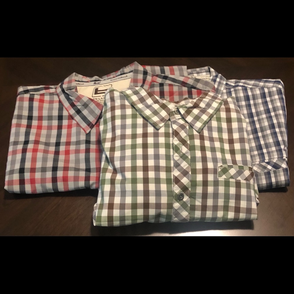 Three banded button up men’s shirts size XXL